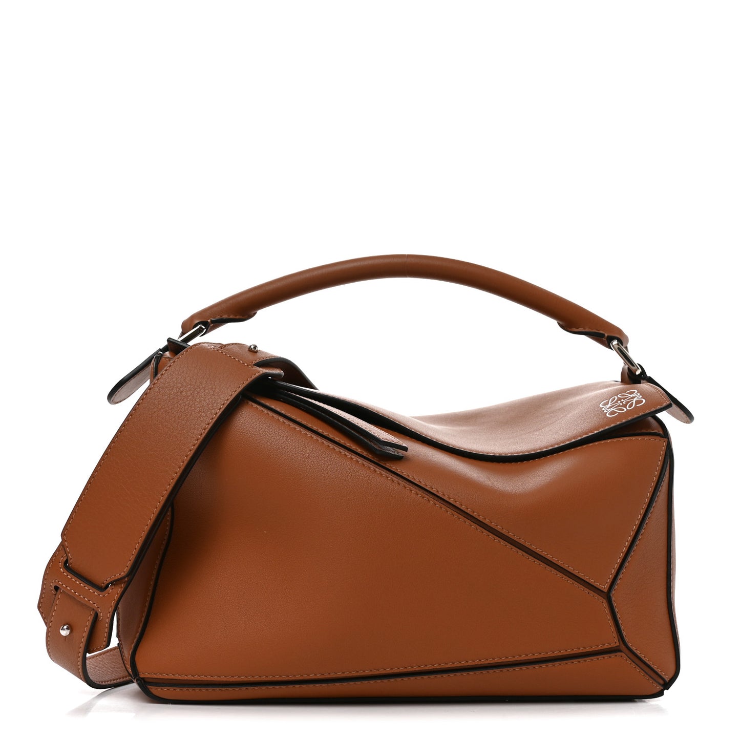 Calfskin Medium Puzzle Bag Tan