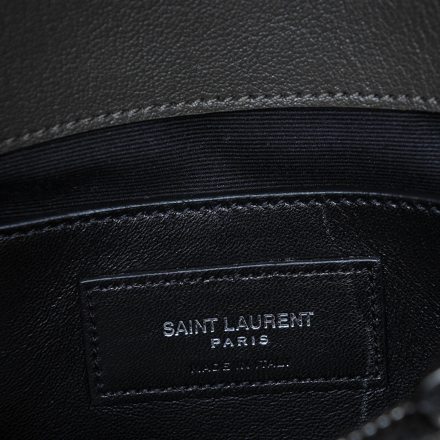 Saint Laurent Sheepskin Matelasse Chevron Monogram Medium College Bag Dark Anthracite 6 of 7