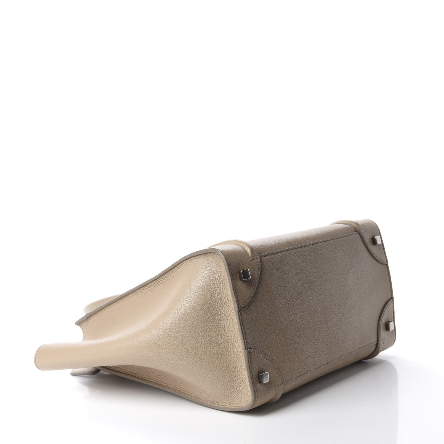 Celine Drummed Calfskin Mini Luggage Dune 4 of 12