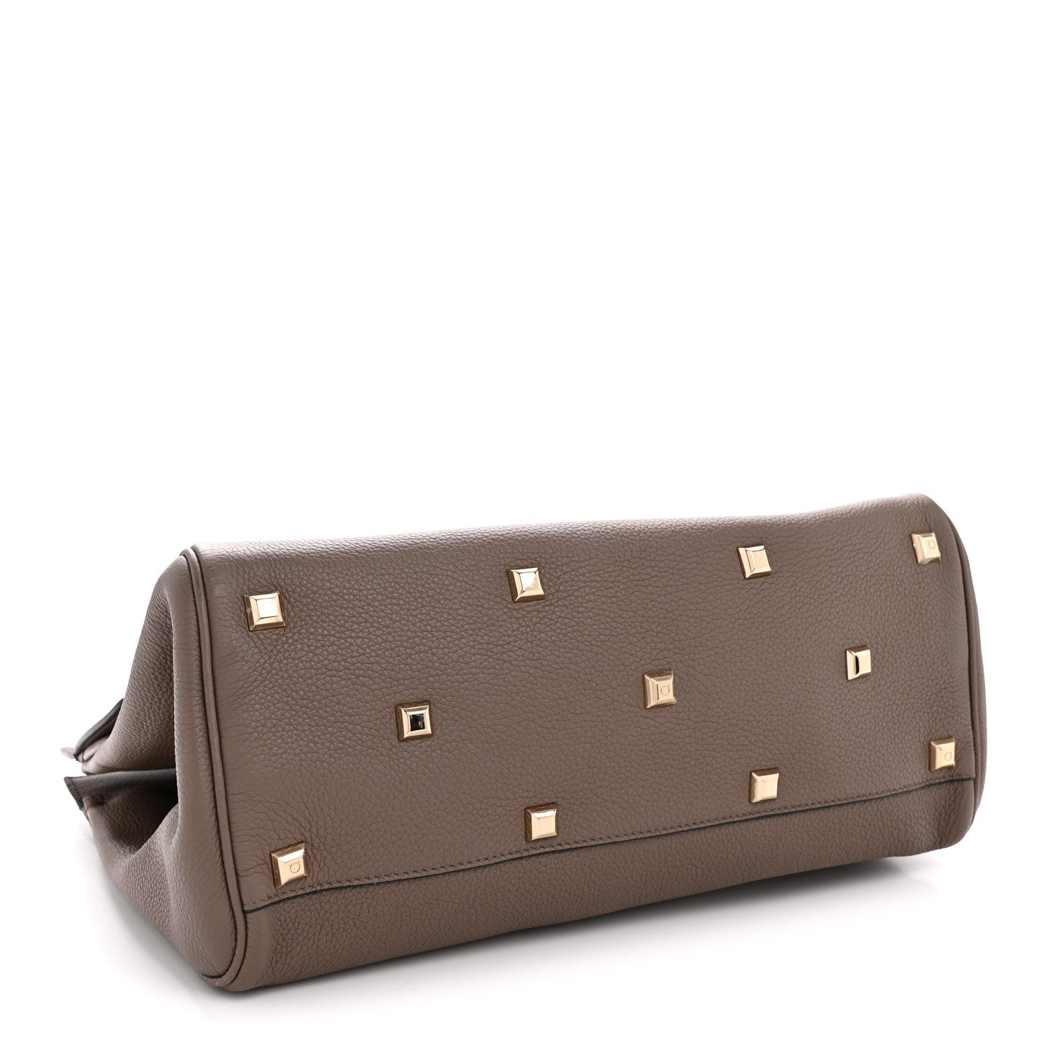 Salvatore Ferragamo Calfskin Large Studio Bag Caraway Seed 5 of 13