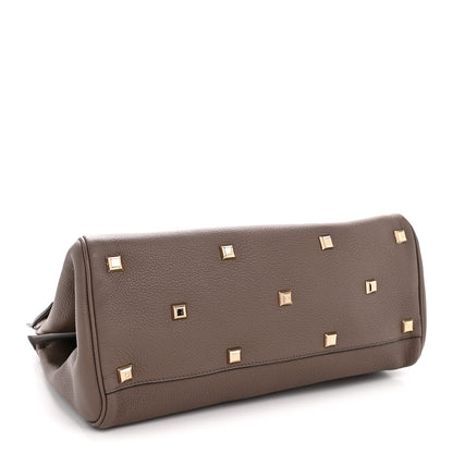 Salvatore Ferragamo Calfskin Large Studio Bag Caraway Seed 5 of 13