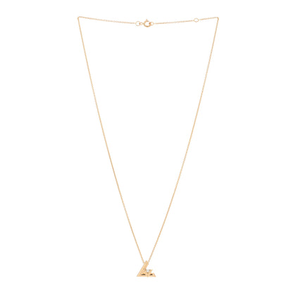Louis Vuitton 18K Yellow Gold Diamond Small LV Volt One Pendant Necklace 2 of 4