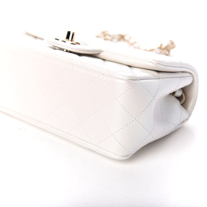 Chanel Iridescent Calfskin Quilted Mini Rectangular Flap White 7 of 9