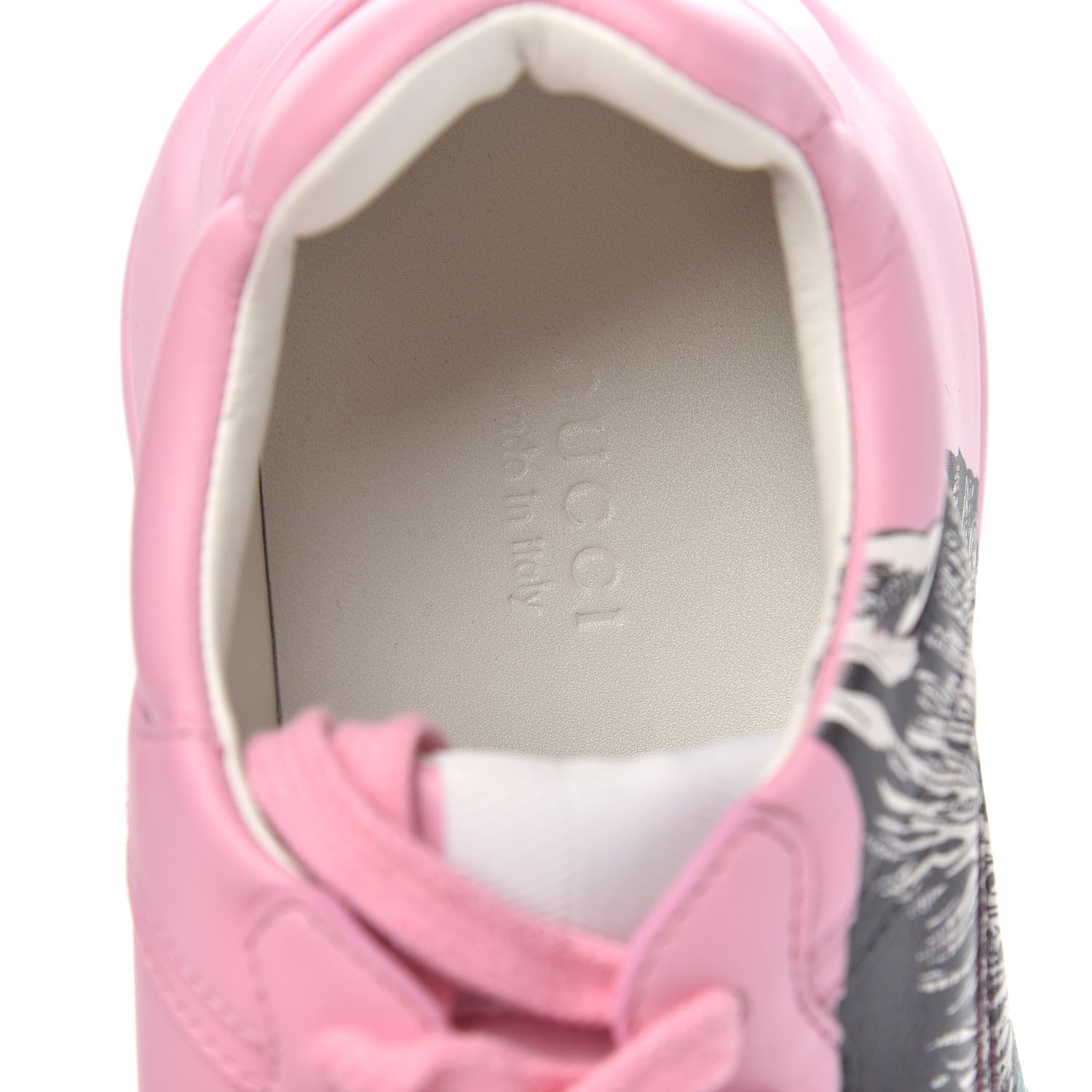 Gucci Calfskin Mystic Cat Rhyton Sneakers 38 Sugar Pink 8 of 9