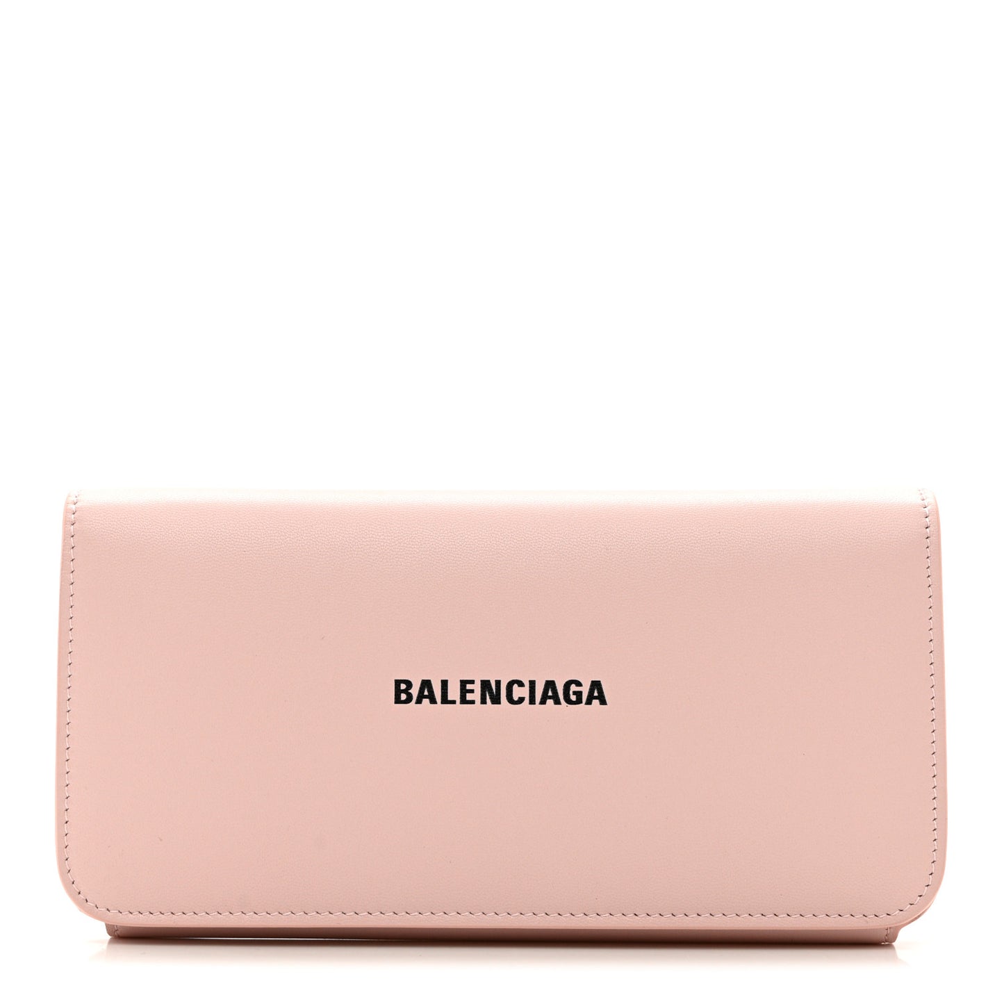 Calfskin Logo Cash Thin Money Wallet Light Rose Black