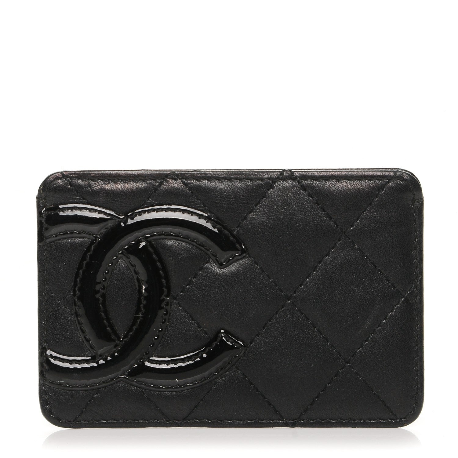 Chanel Calfskin Quilted Cambon Card Holder Black 1 of 7