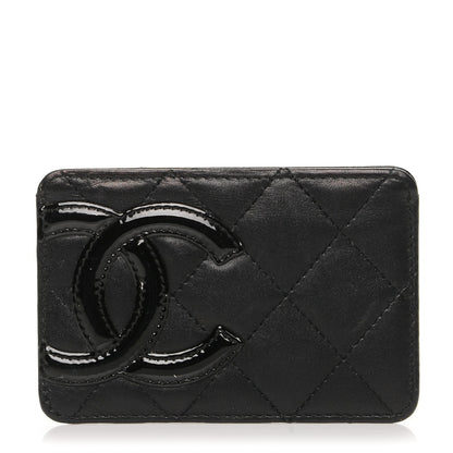 Chanel Calfskin Quilted Cambon Card Holder Black 1 of 7