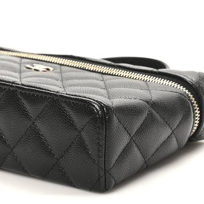 Chanel Caviar Quilted Top Handle Slim Vanity With Chain Black 10 of 10
