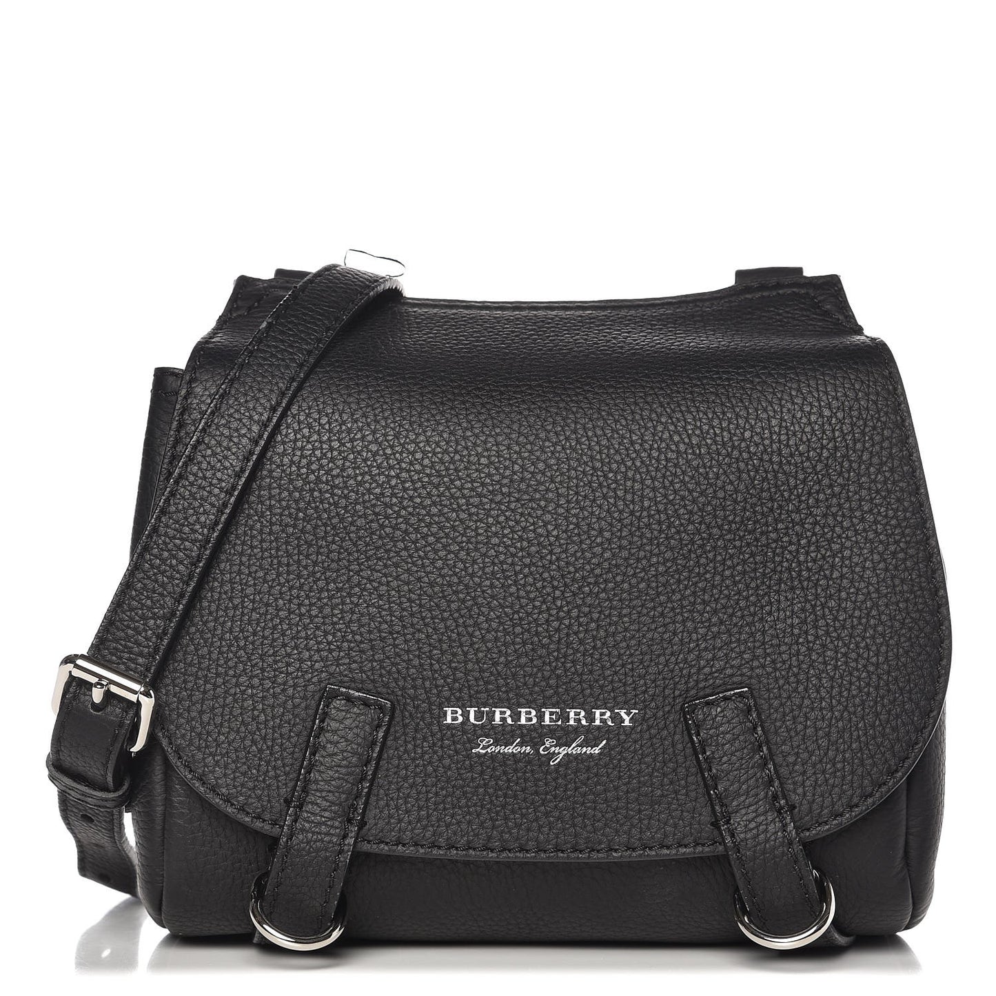 Soft Grain Calfskin Baby Bridle Saddle Bag Black