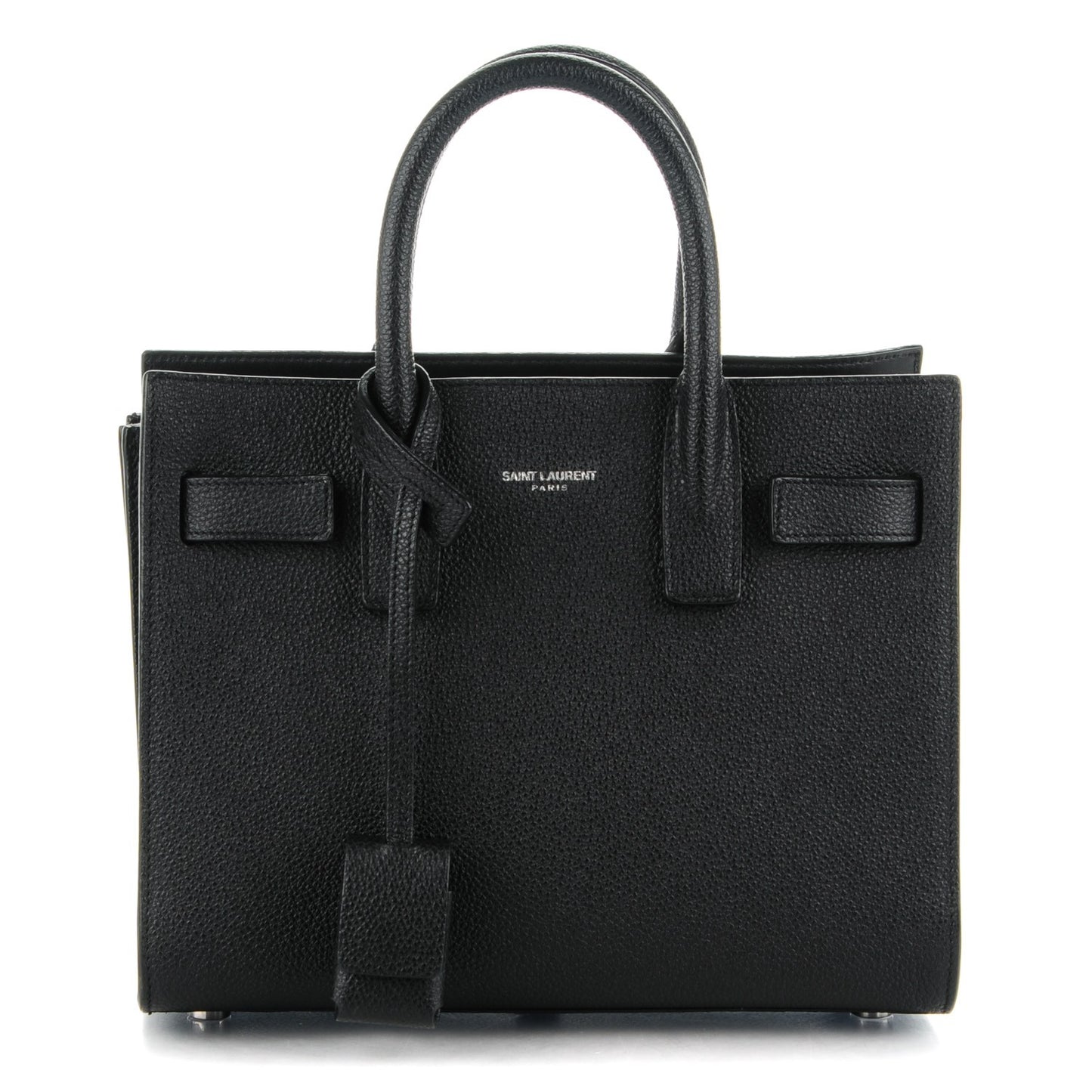 Grained Calfskin Nano Sac De Jour Black