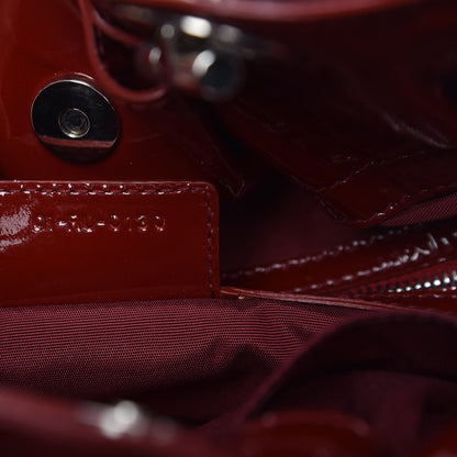 Christian Dior Patent Cannage Medium Le Trente Tote Red 9 of 10