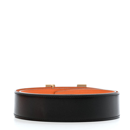 Hermes 135 Togo 38mm Constance H Belt 90 Black Orange 2 of 3