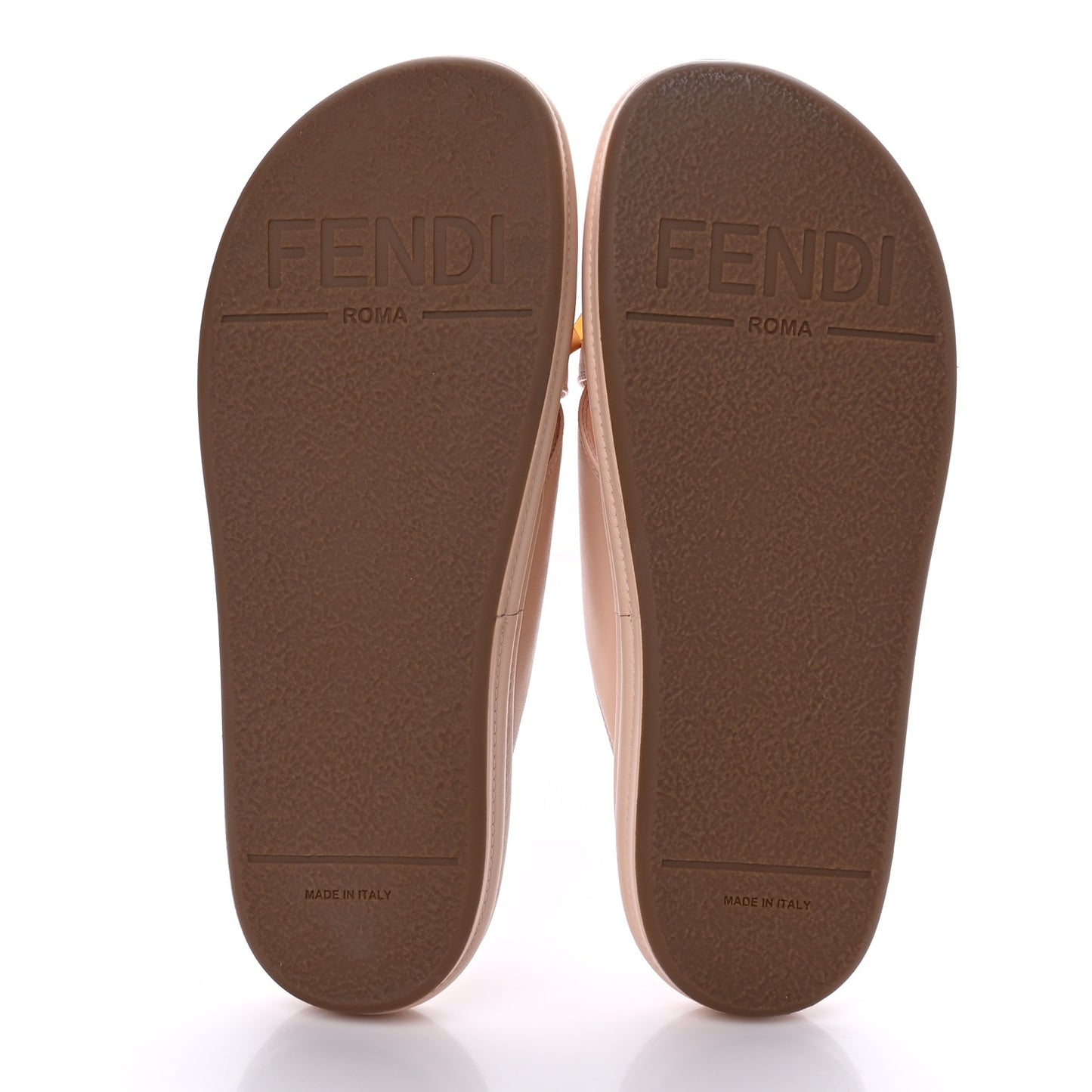 Vitello Womens Fendigraphy Slide Sandals 40 Light Rose