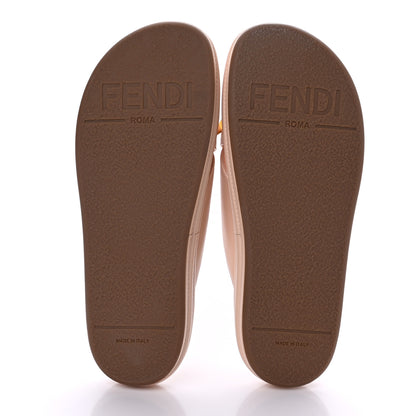Fendi Vitello Womens Fendigraphy Slide Sandals 40 Light Rose 5 of 9