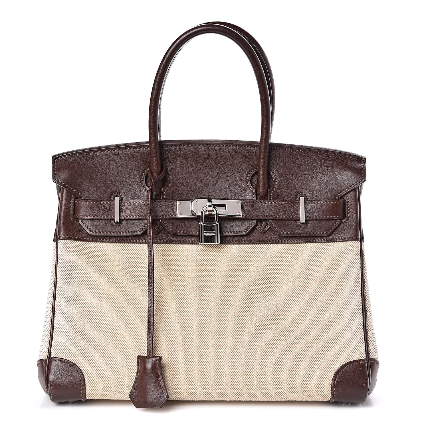 Hermes Toile Swift Birkin 30 Chocolate 1 of 31