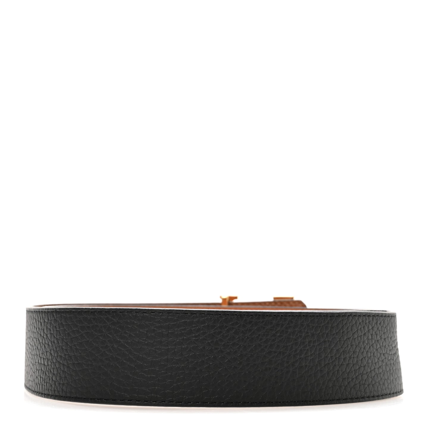Taurillon Calfskin 30mm LV Initiales Reversible Belt 85 34 Black