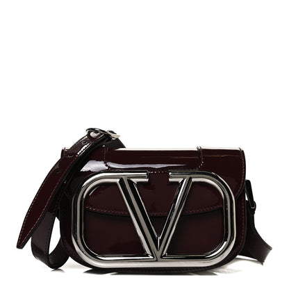 Valentino Garavani Patent Small Supervee Crossbody Bag Rubin 1 of 9