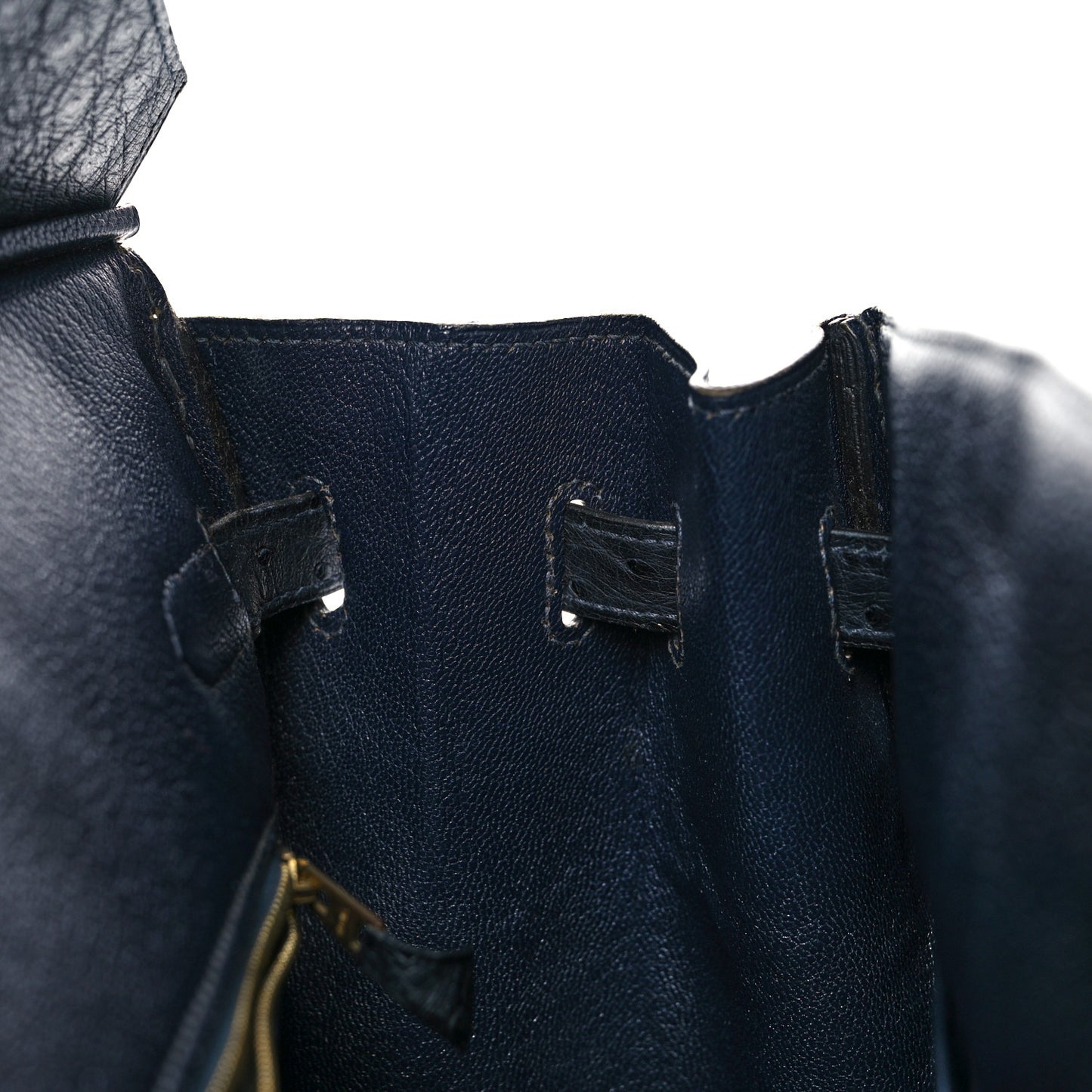 Ostrich Birkin 35 Bleu Indigo