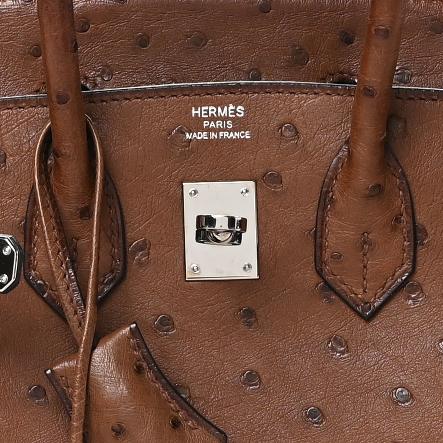 Ostrich Birkin 25 Noisette
