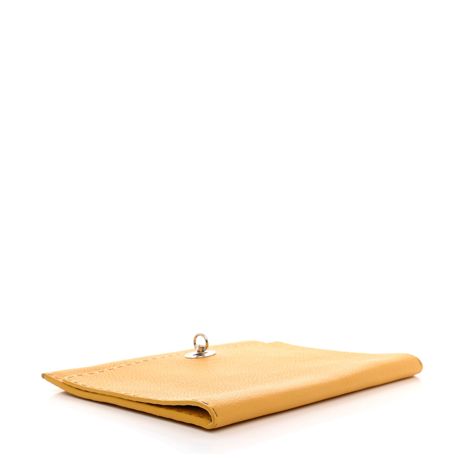 Fendi Cuoio Romano Selleria Bi-Color Clutch Sunflower White 4 of 11