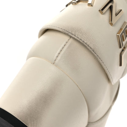 Chanel Lambskin Velvet Cap Toe Short Ankle Boots 37 White 11 of 13