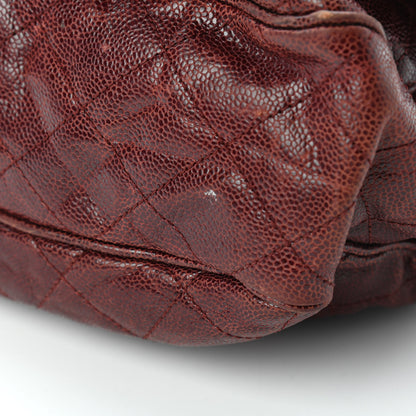Chanel Crumpled Grained Calfskin Quilted Maxi Shiva Flap Bordeaux 10 of 11