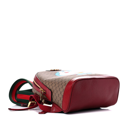 Gucci X DORAEMON Mini Vintage GG Supreme Monogram Small Dome Backpack Beige Cherry Red 4 of 10