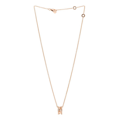 Bulgari 18K Rose Gold Diamond B.Zero1 Open Legends Pendant Necklace 3 of 4