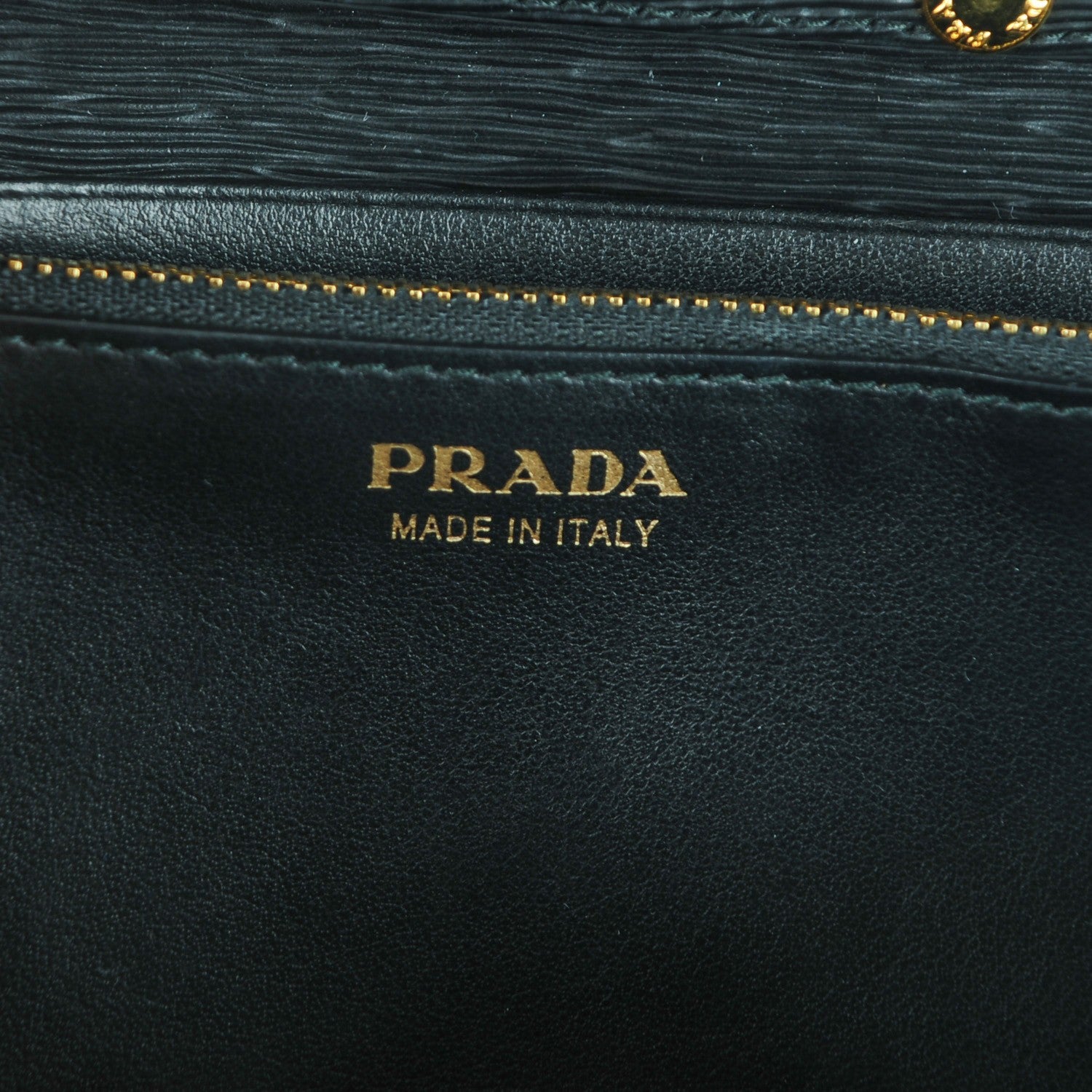 Prada Vitello Move Oro Chain Wallet Nero Black 6 of 7