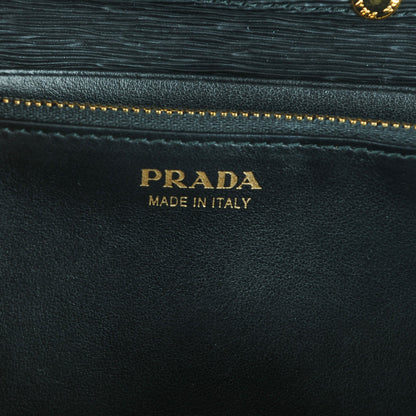 Prada Vitello Move Oro Chain Wallet Nero Black 6 of 7