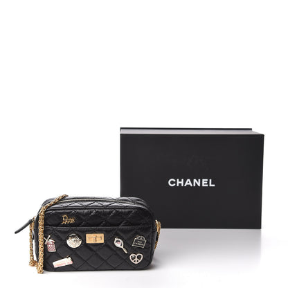 Chanel Aged Calfskin Quilted Mini Lucky Charm Reissue Camera Case Black 11 of 11