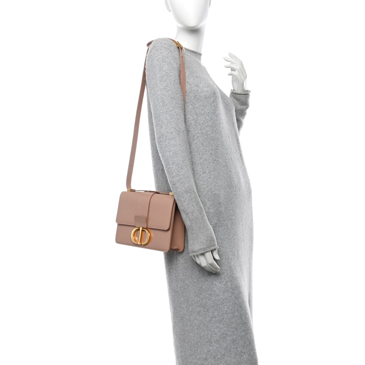 Christian Dior Box Calfskin 30 Montaigne Flap Bag Rose Des Vents 2 of 9