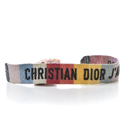 Christian Dior Woven Cotton J'Adior Friendship Bracelet 4 of 4