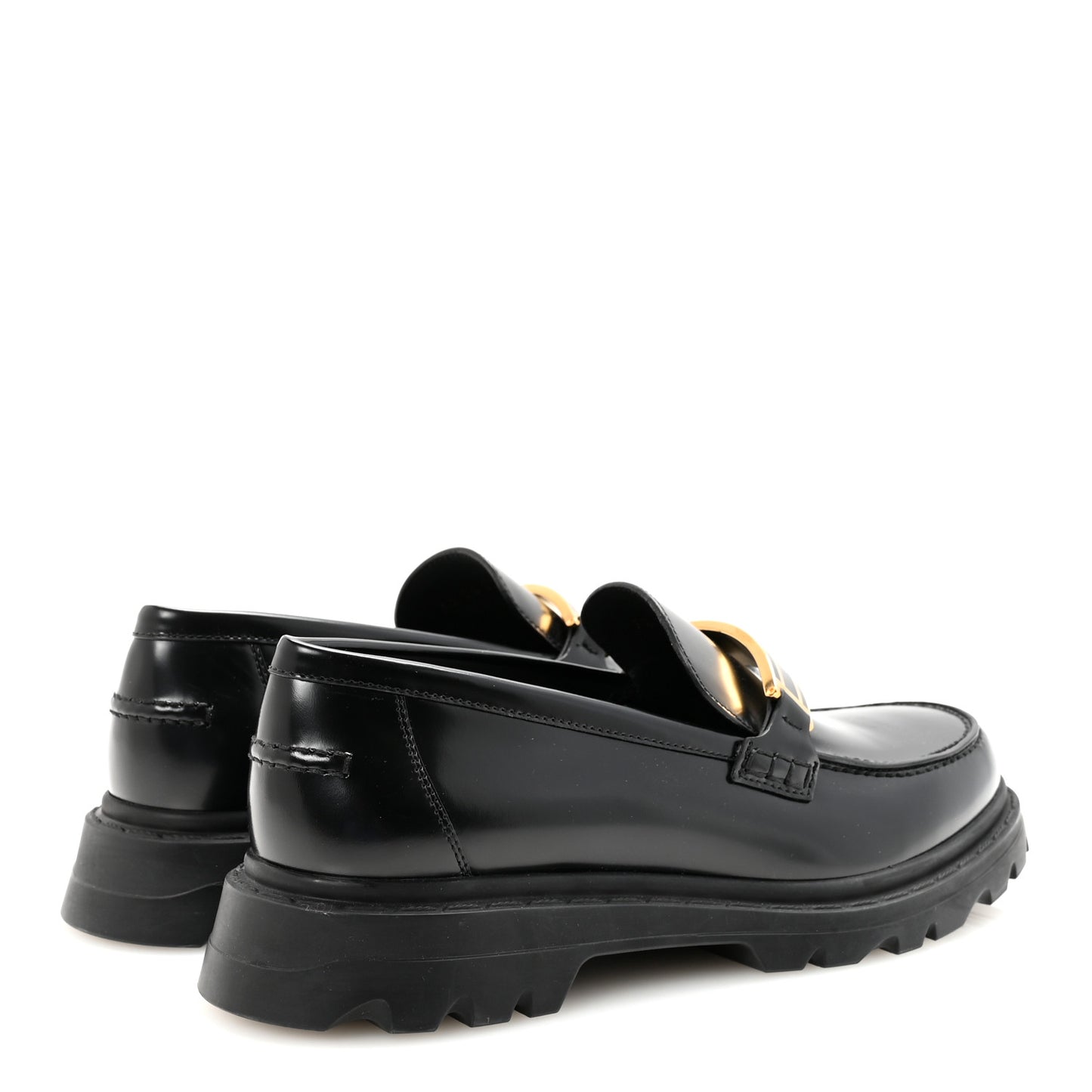 Brushed Calfskin Rubber Dior Code Cap Toe Lug Sole 35mm Loafers 40 Black