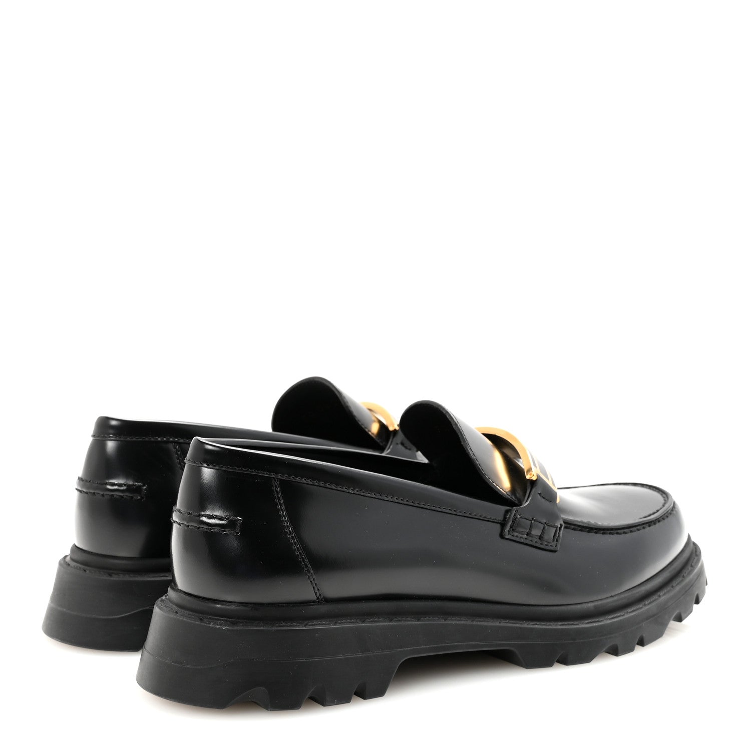 Christian Dior Brushed Calfskin Rubber Dior Code Cap Toe Lug Sole 35mm Loafers 40 Black 5 of 10