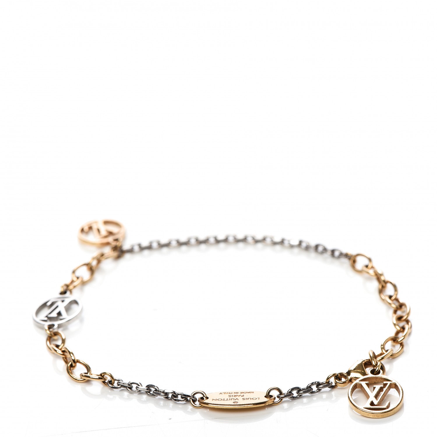 Louis Vuitton Logomania Bracelet Silver Gold 3 of 6