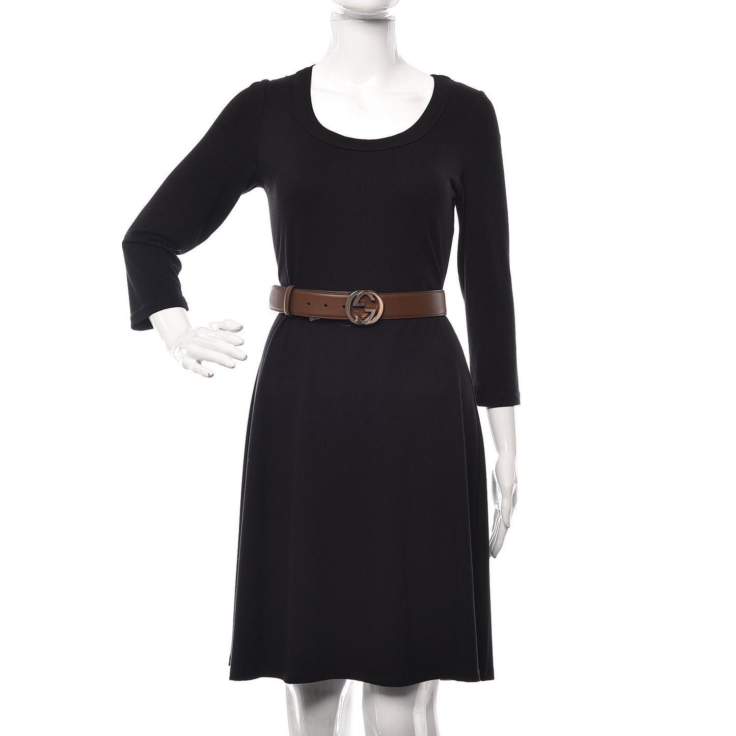 Calfskin Interlocking G 37mm Belt 85 34 Nut Brown