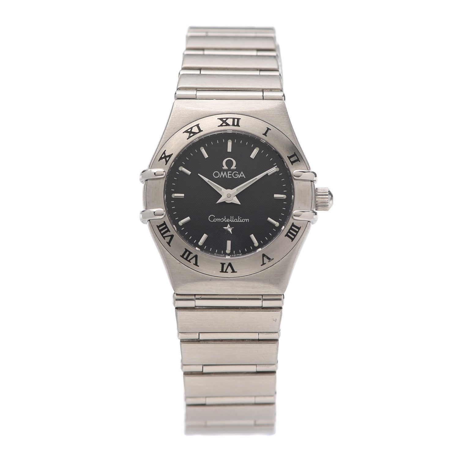 Omega Stainless Steel 22mm Constellation Quartz Watch Black 1562.40 1 of 6