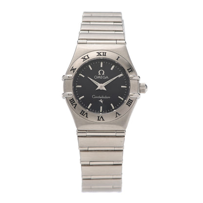Omega Stainless Steel 22mm Constellation Quartz Watch Black 1562.40 1 of 6