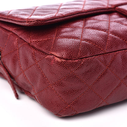 Chanel Caviar Quilted Jumbo Easy Flap Red 8 of 13