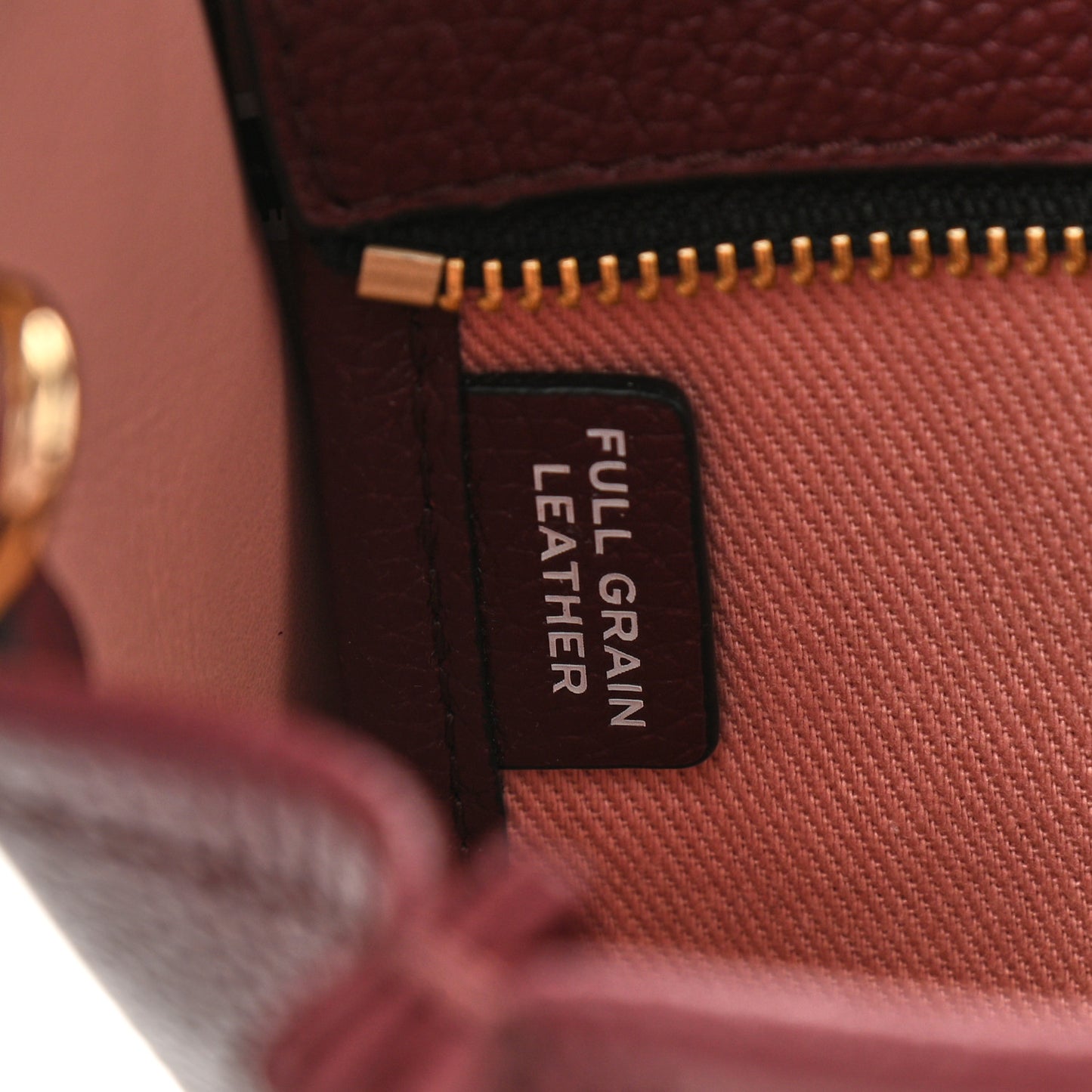 Grained Calfskin Small The Tote Bag Burgundy