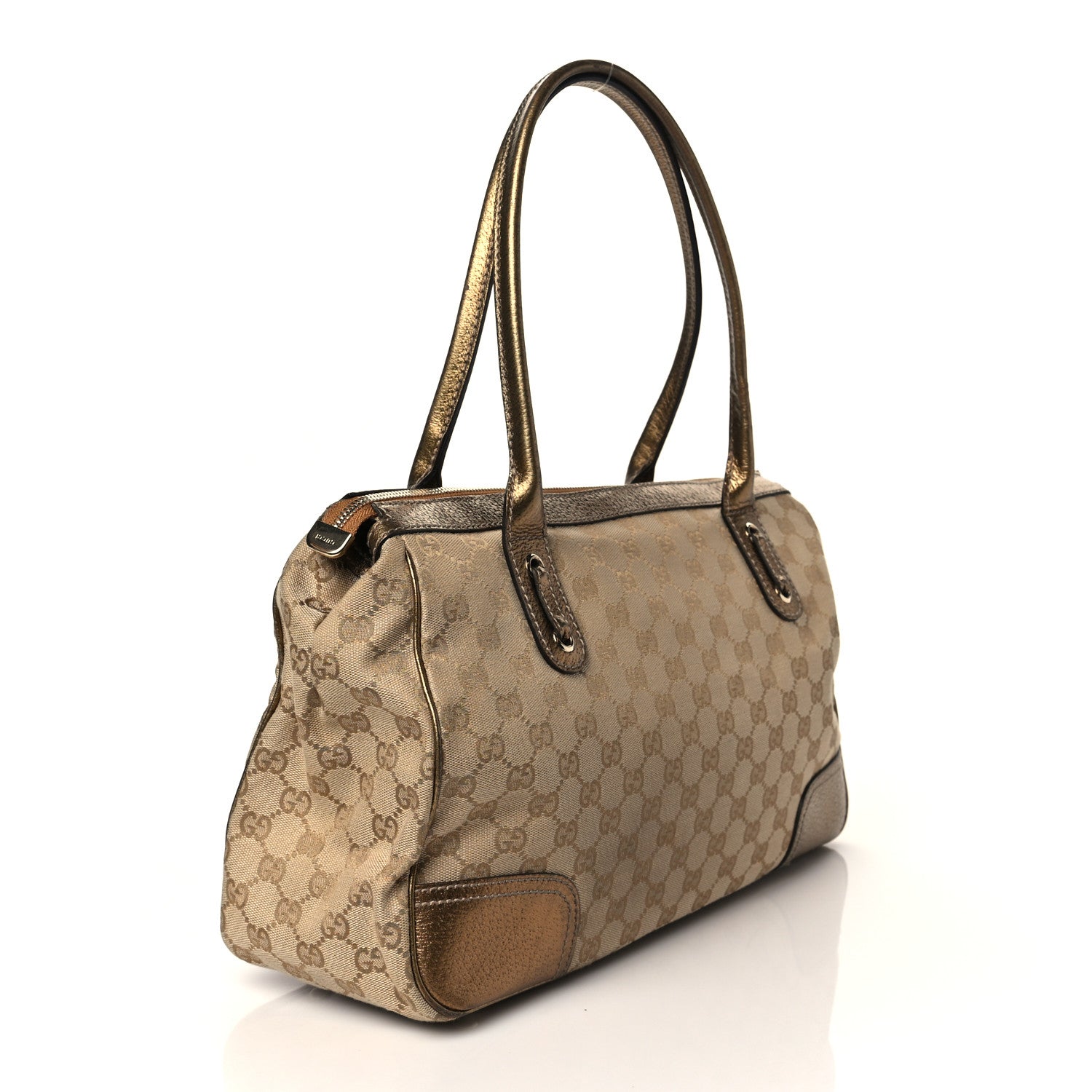 Gucci Monogram Medium Princy Tote Gold 3 of 11
