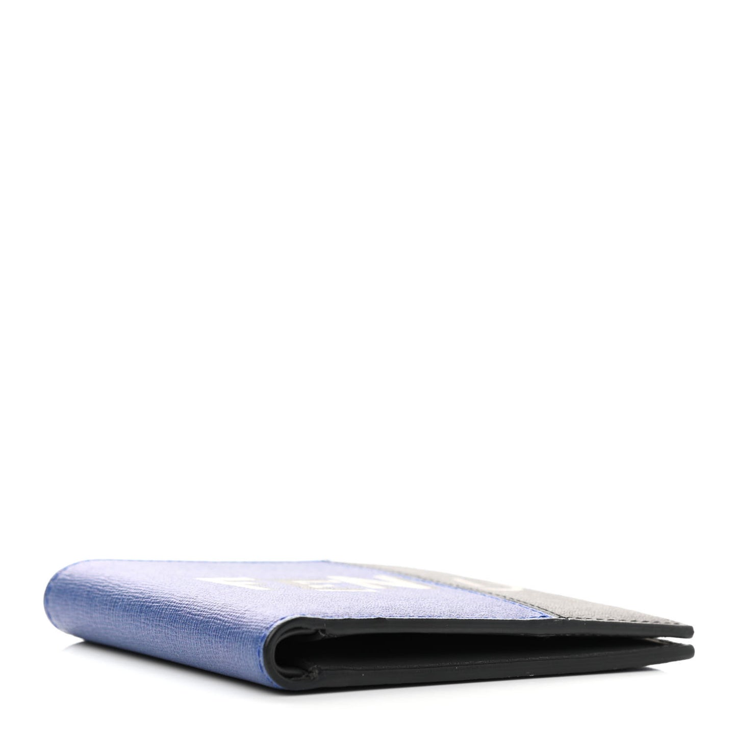 Vitello Elite Century Shadow Logo Bi-Fold Wallet Blue Neon Asfalto