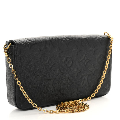 Louis Vuitton Empreinte Pochette Felicie Chain Wallet Black 4 of 11