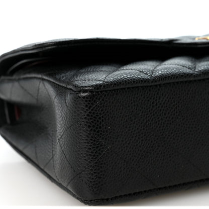 Chanel Caviar Quilted Medium Double Flap Black 9 of 10