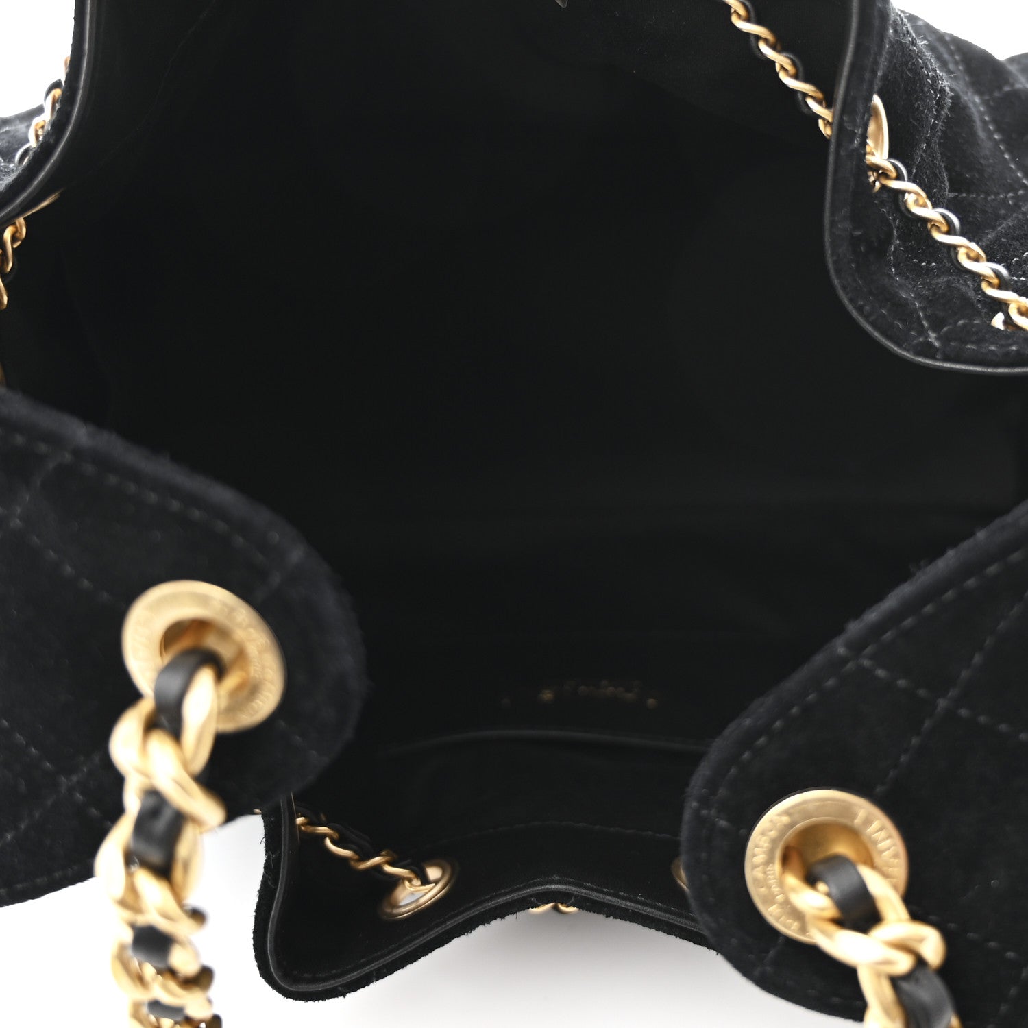 Chanel Suede Quilted Small Chanel 25 Handbag Black 5 of 11
