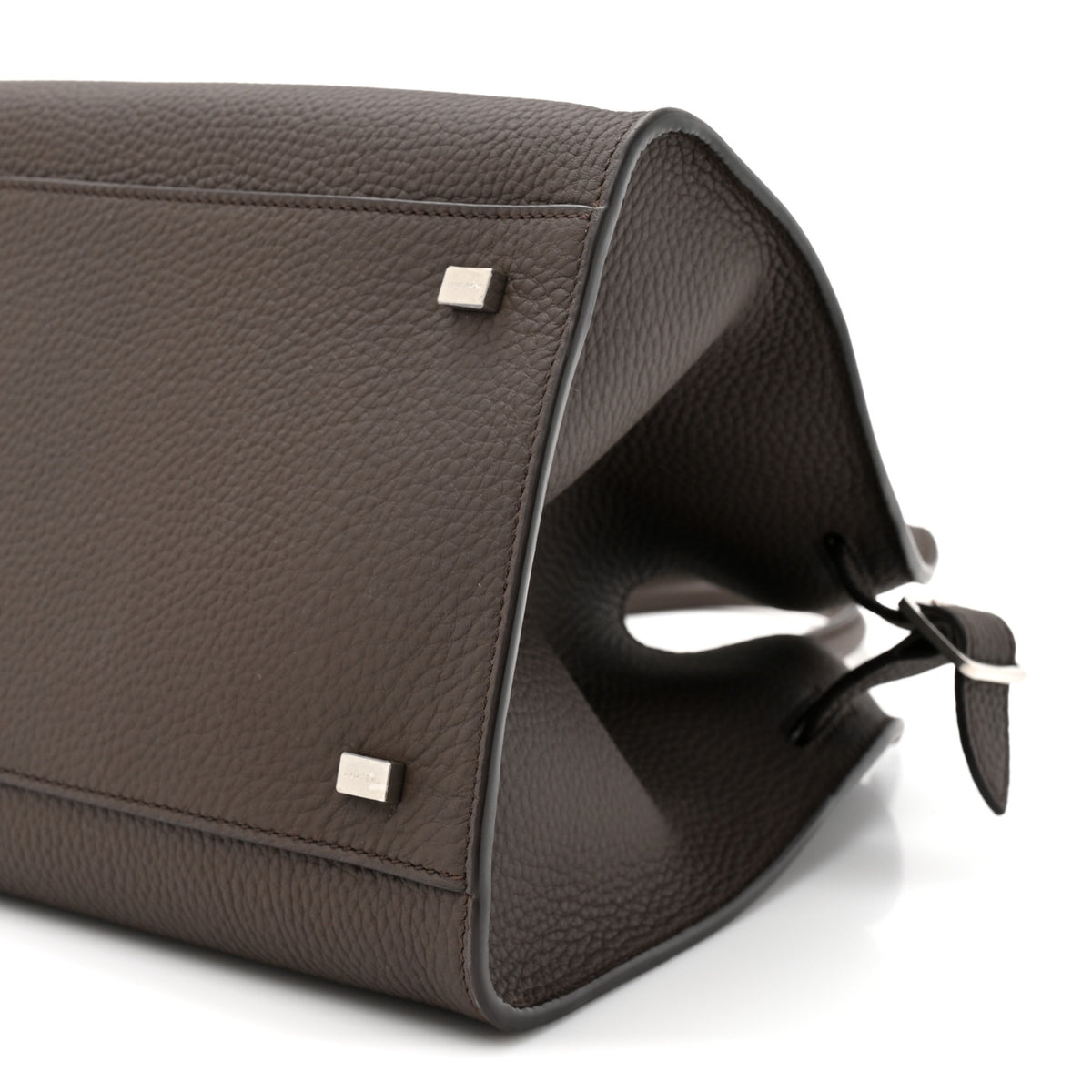 Matte Grained Calfskin Soft Margaux 12 Deep Brown