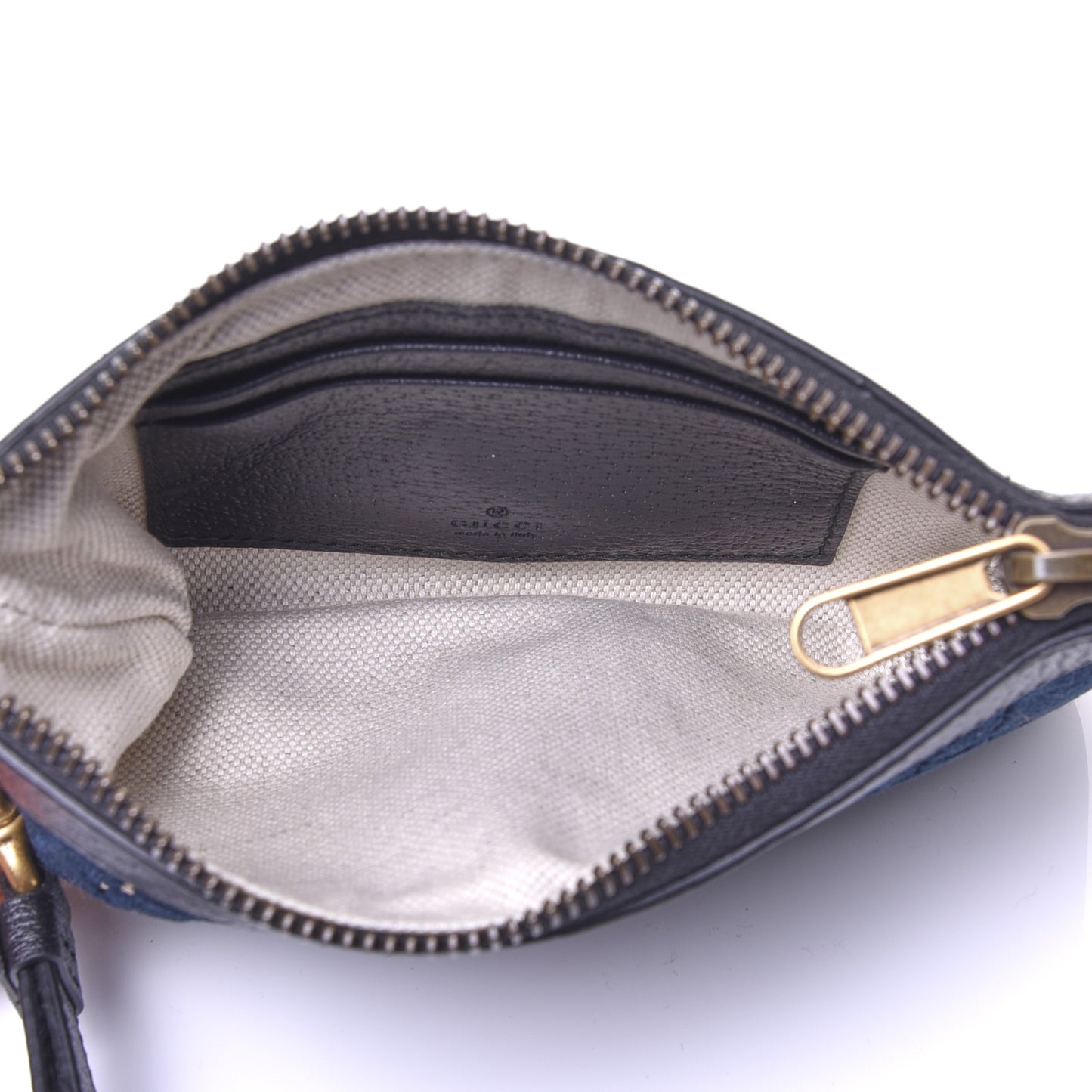 Velvet GG Monogram Textured Calfskin Web Smartphone Case Blue Beige Black