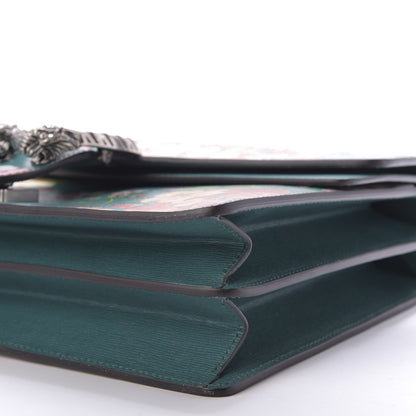 Gucci Calfskin Blooms Print Medium Dionysus Shoulder Bag Bright Emerald Multicolor 7 of 9