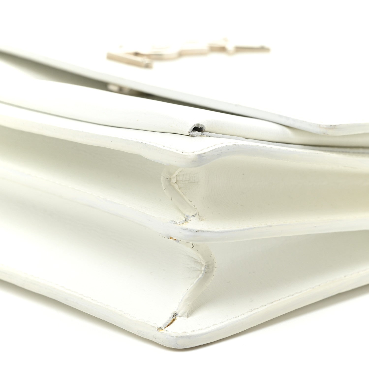 Saint Laurent Calfskin Medium Monogram Sunset White 11 of 29